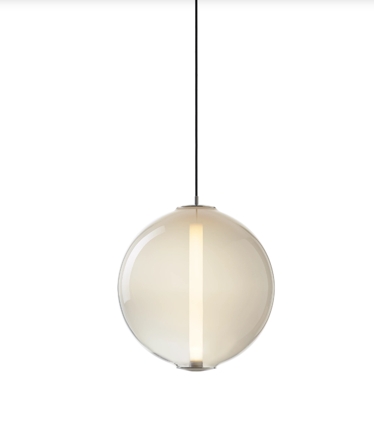 Levně Bomma Luxusní závěsné svítidlo Buoy Sphere s baldachýnem Stmívání, řízení: Casambi, Povrch Montury: Stříbrná, Barva skla: Bílá