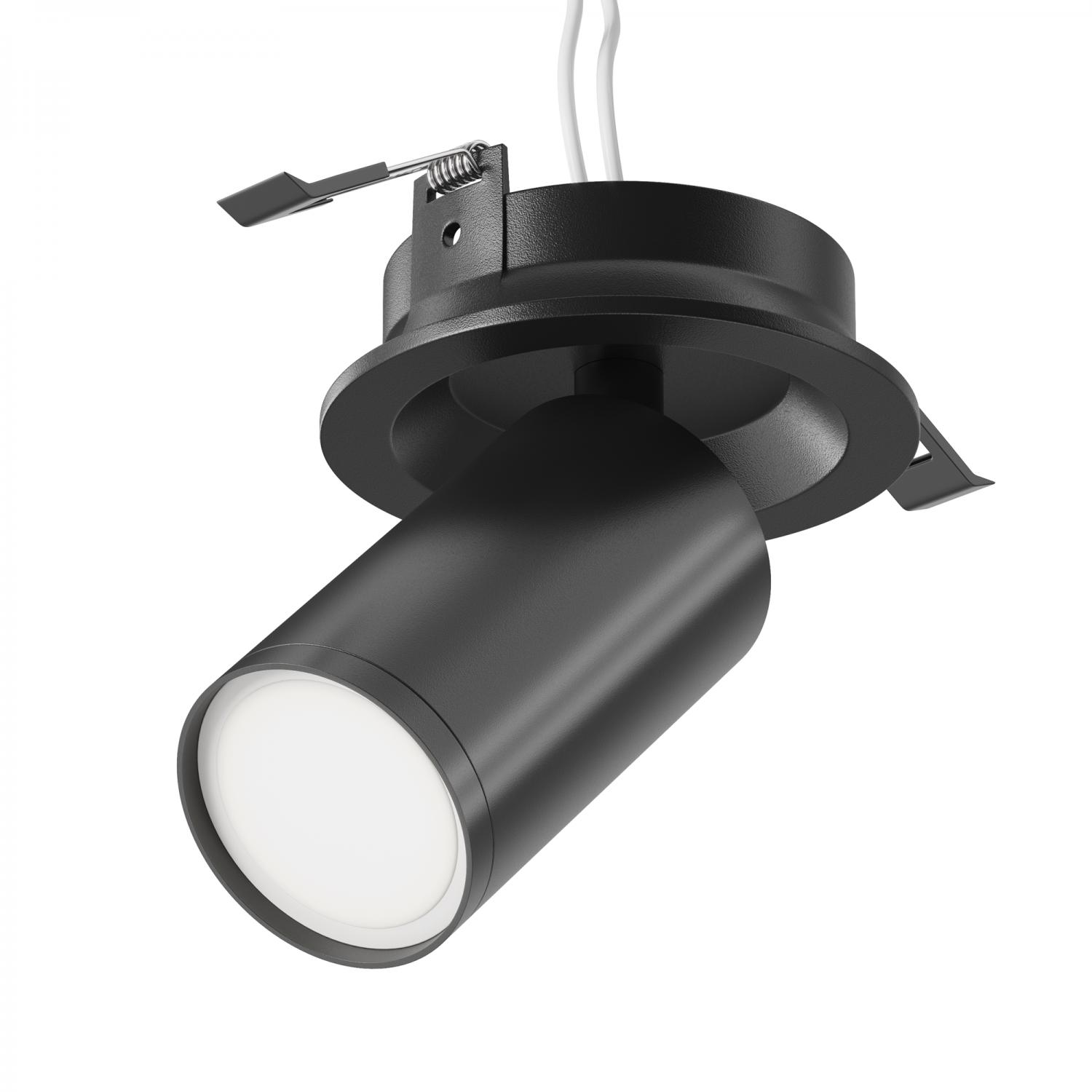 Maytoni Moderní zápustné stropní svítidlo FOCUS S, v. 12,3 cm, 1xGU10 Barva: Černá