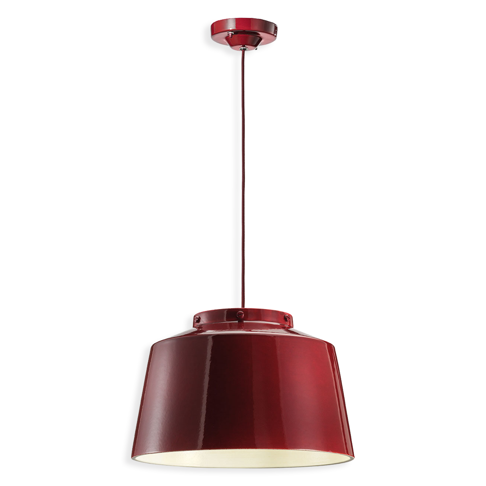 Levně Ferroluce Závěsné vintage svítidlo 50's, Ø 40 cm, 1xE27 Barva: Rudá červená