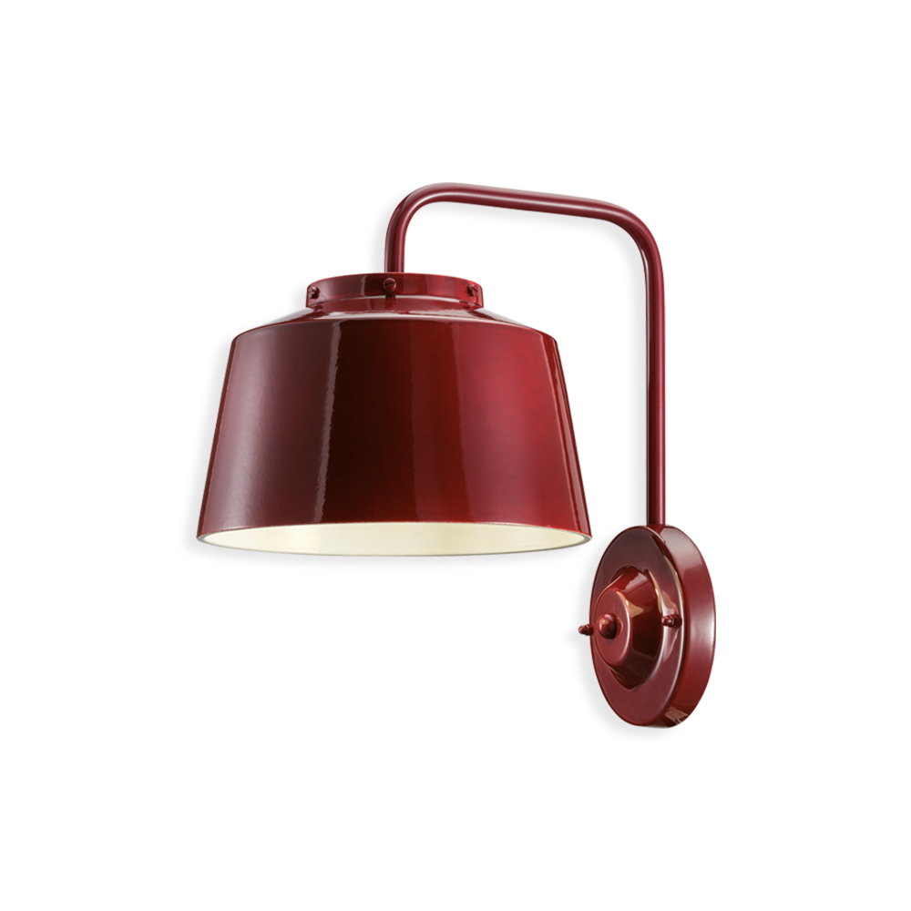 Levně Ferroluce Nástěnné VINTAGE svítidlo 50's, v. 34 cm, 1xE27 Barva: Rudá červená