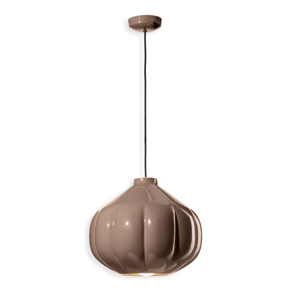 Levně Ferroluce Závěsné vintage svítidlo AFOXE', ∅ 34 cm, 1xE27 Barva: Hnědá