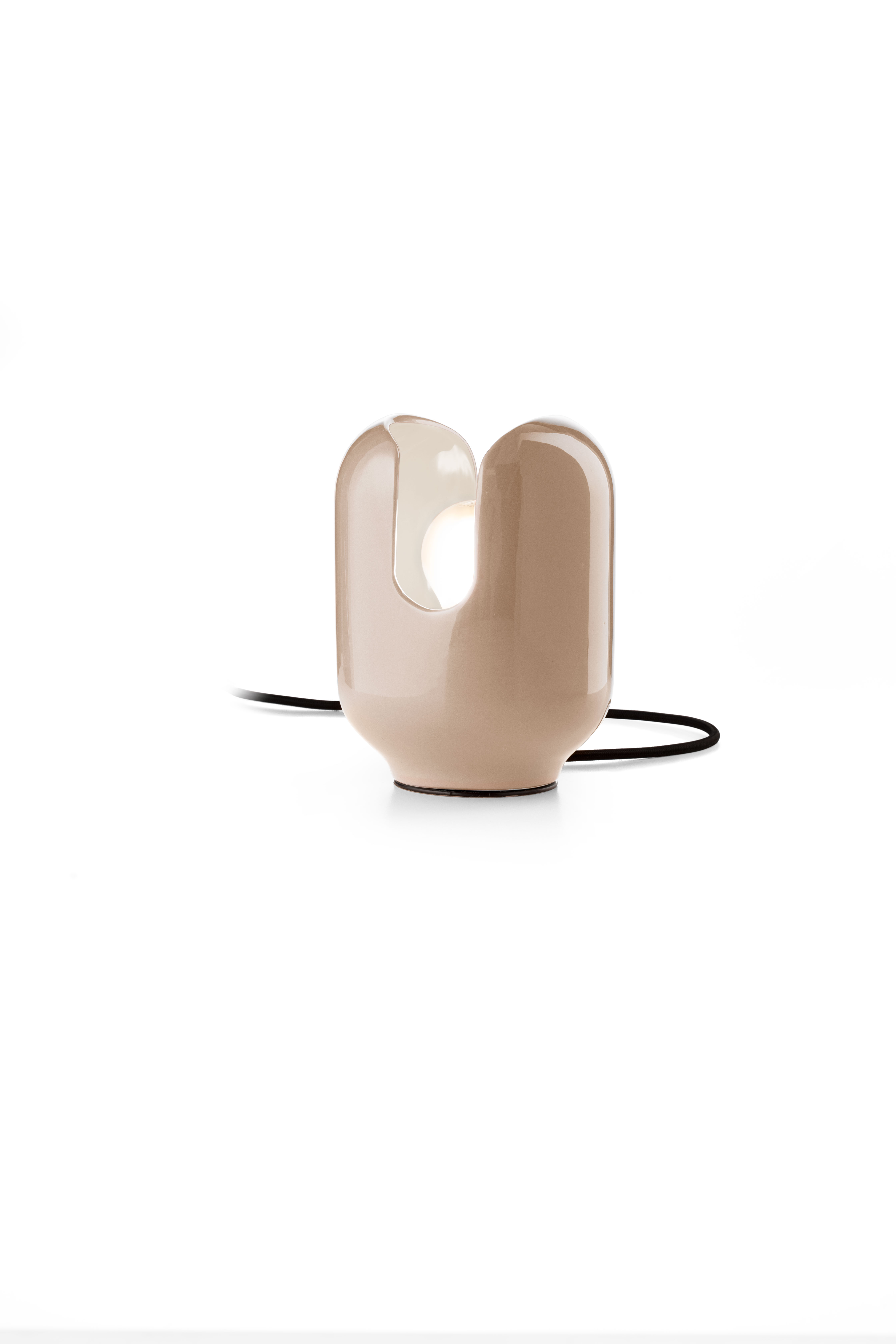Ferroluce Designová stolní lampa BATUCADA, v. 20 cm, 1xE27 Barva: písková