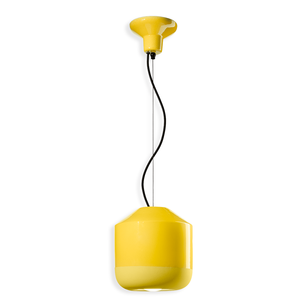Ferroluce Závěsné svítidlo BELLOTA, ∅ 24 cm, 1xE27 Barva: Citronová žlutá