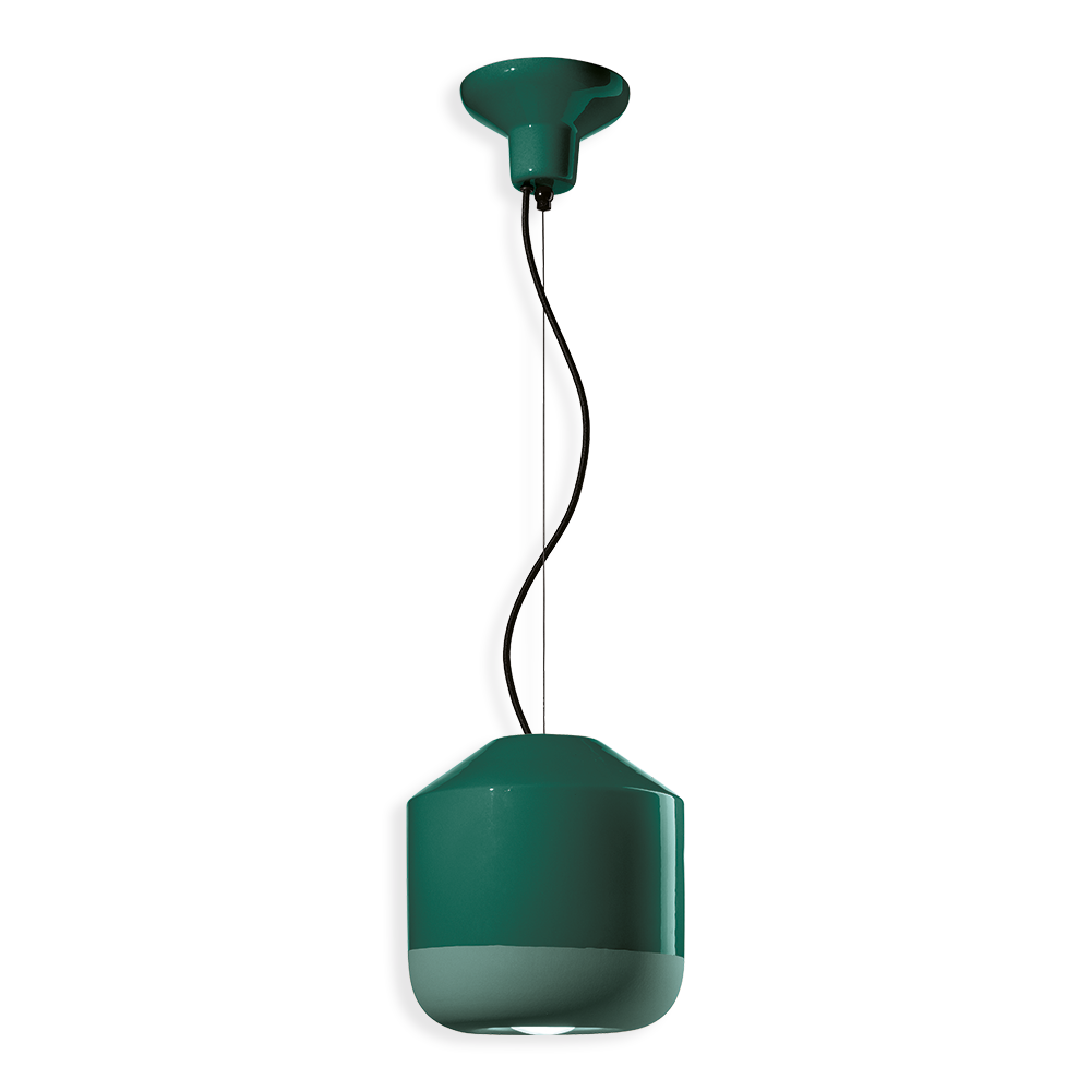 Ferroluce Závěsné svítidlo BELLOTA, ∅ 24 cm, 1xE27 Barva: Zelená