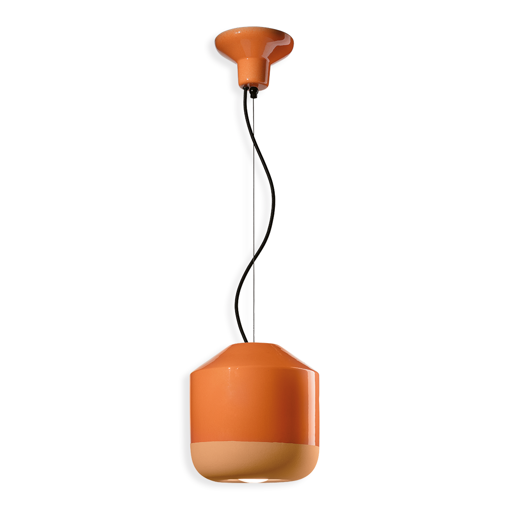 Ferroluce Závěsné svítidlo BELLOTA, ∅ 24 cm, 1xE27 Barva: Oranžová