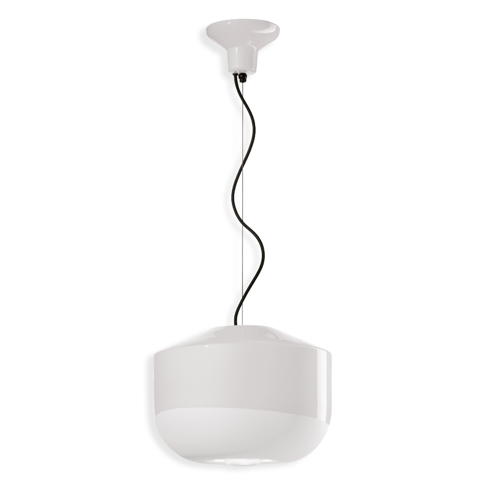 Ferroluce Závěsné svítidlo BELLOTA, ∅ 35 cm, 1xE27 Barva: Bílá