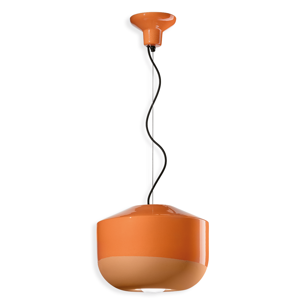 Ferroluce Závěsné svítidlo BELLOTA, ∅ 35 cm, 1xE27 Barva: Oranžová