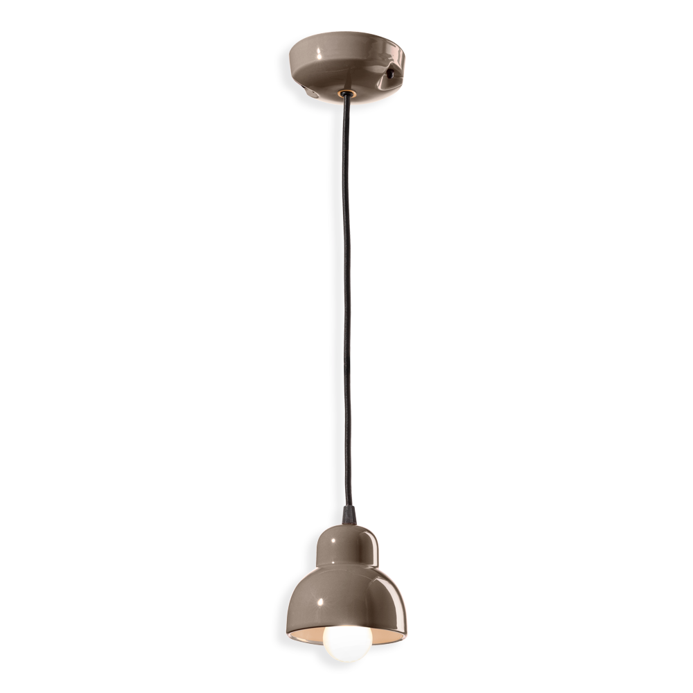 Ferroluce Závěsné svítidlo BERIMBAU, ∅ 11 cm, 1xE14 Barva: Hnědá