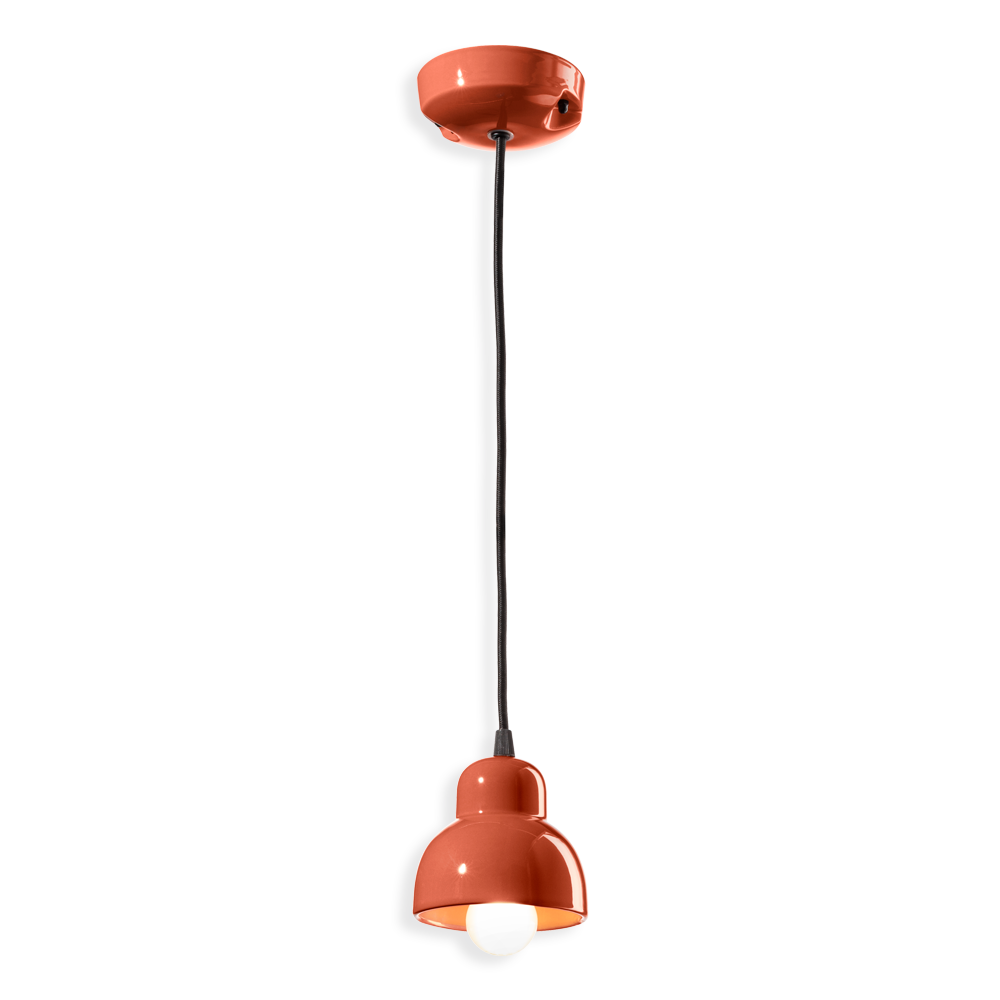 Ferroluce Závěsné svítidlo BERIMBAU, ∅ 11 cm, 1xE14 Barva: Oranžová