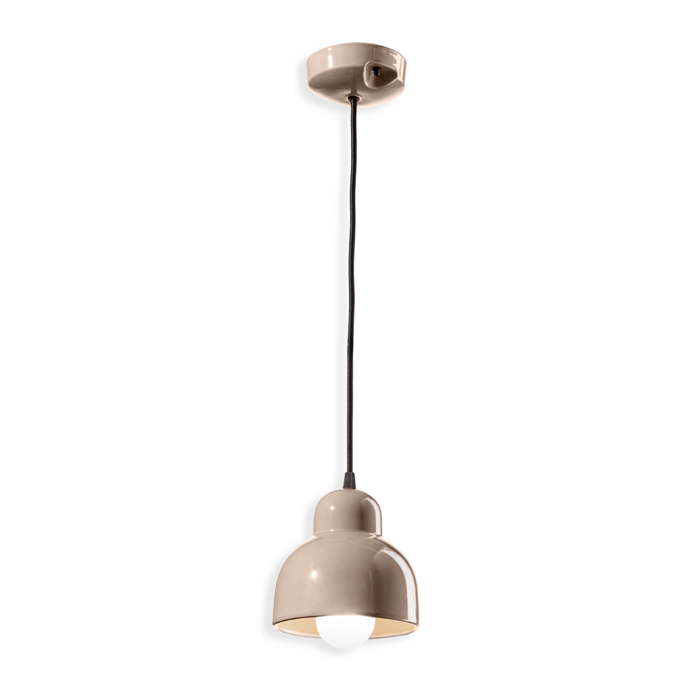 Ferroluce Závěsné svítidlo BERIMBAU, ∅ 15 cm, 1xE27 Barva: písková