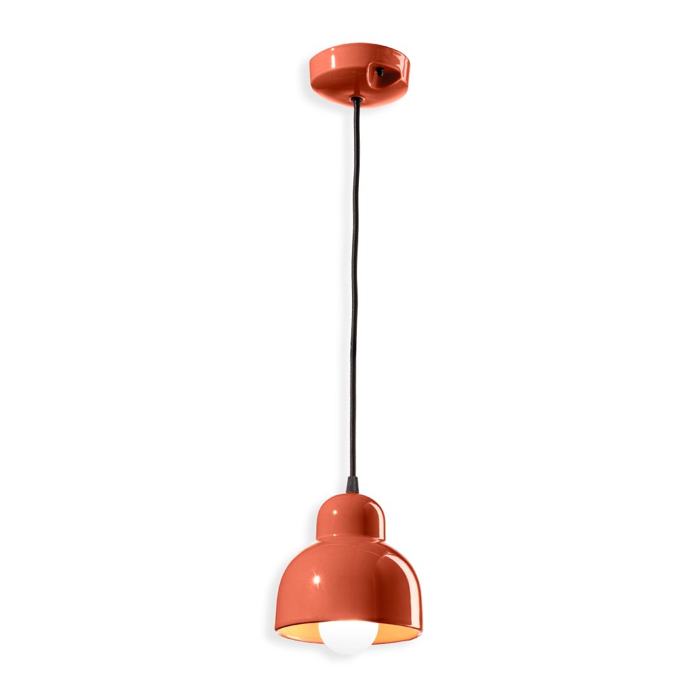 Ferroluce Závěsné svítidlo BERIMBAU, ∅ 15 cm, 1xE27 Barva: Oranžová