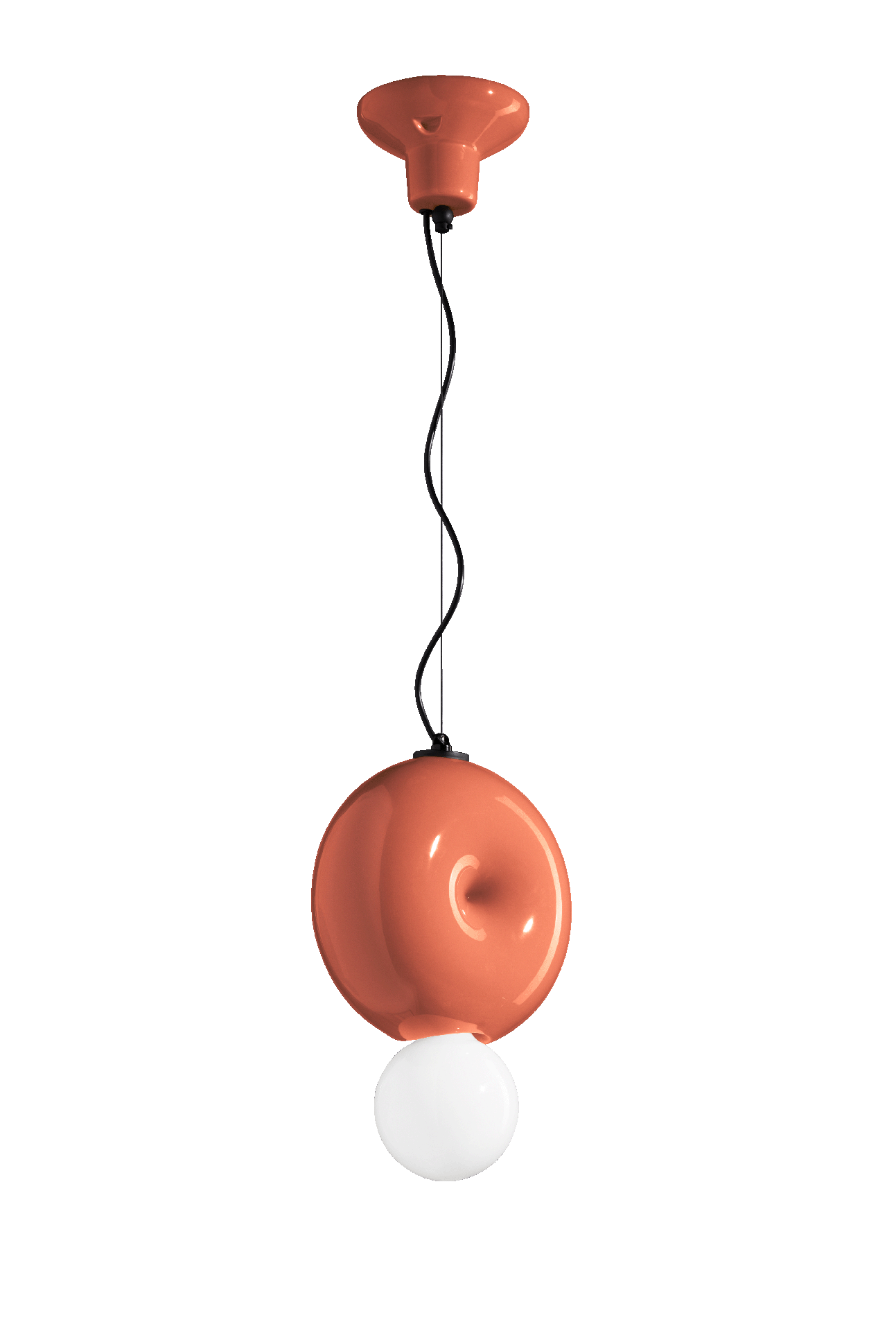 Ferroluce Závěsné svítidlo BUMBUM, ∅ 25 cm, 1xE27 Barva: Oranžová