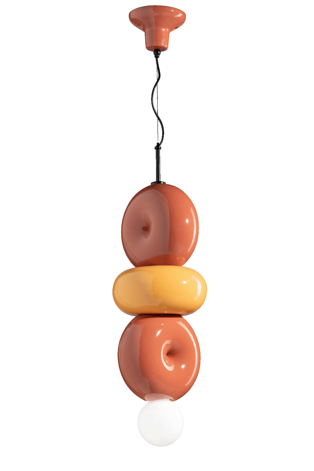 Ferroluce Závěsné svítidlo BUMBUM, v. 60 cm, 1xE27 Barva: Oranžovo-žlutá