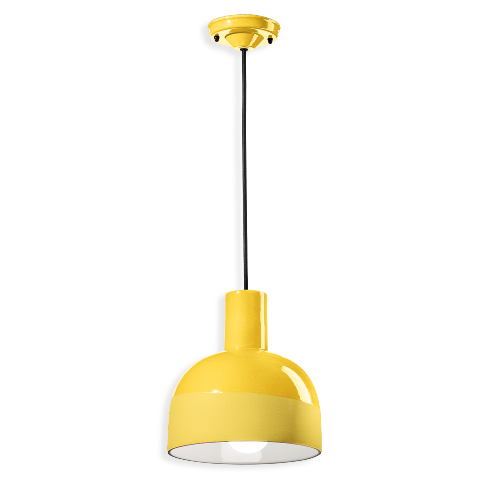 Ferroluce Závěsné svítidlo CAXIXI, ∅ 22,5 cm, 1xE27 Barva: Citronová žlutá
