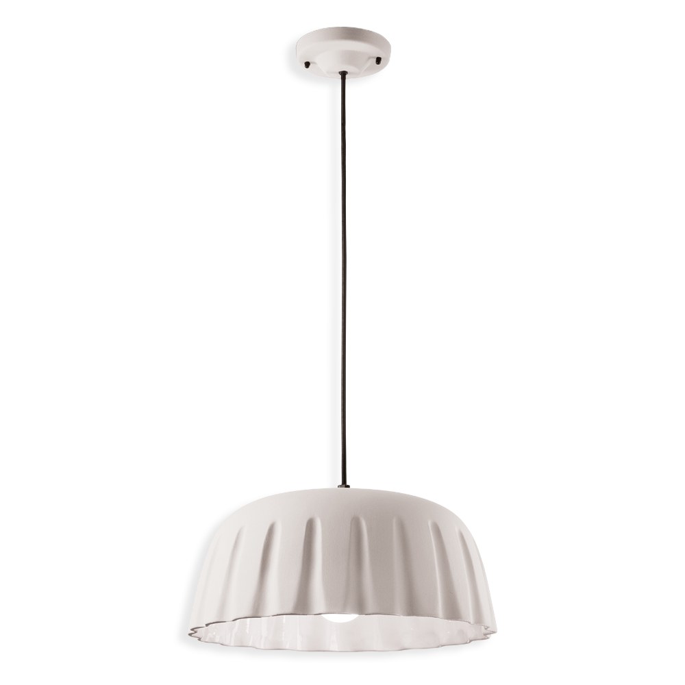 Ferroluce Závěsné svítidlo MADAME GRES, ∅ 40 cm, v. 18 cm, 1xE27 Barva: Bílá