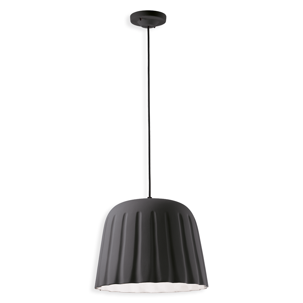 Ferroluce Závěsné svítidlo MADAME GRES, ∅ 40 cm, v. 30 cm, 1xE27 Barva: Černá