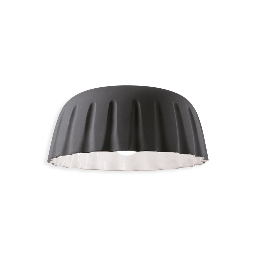 Ferroluce Stropní svítidlo MADAME GRES, ∅ 40 cm, v. 17 cm, 1xE27 Barva: Černá