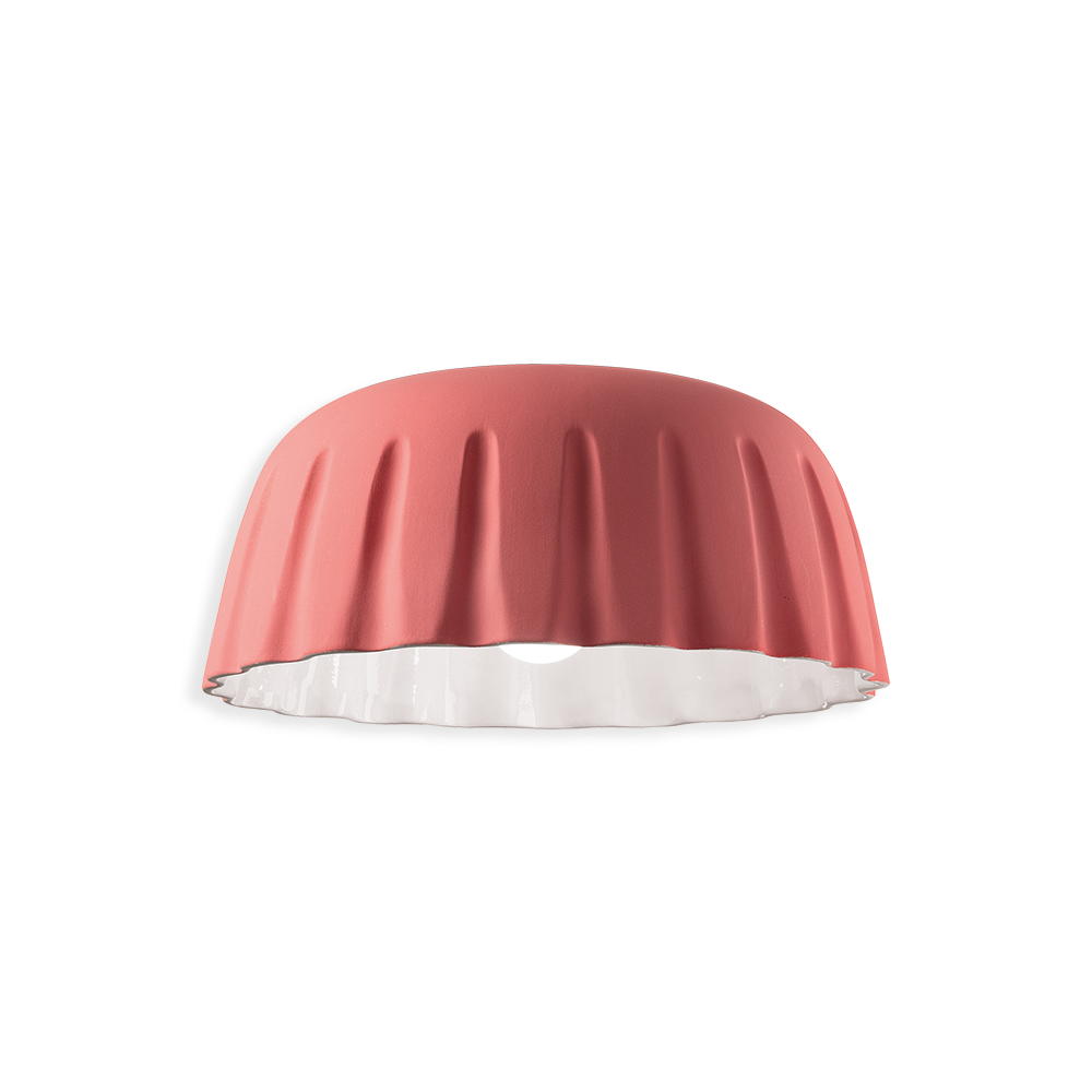 Ferroluce Stropní svítidlo MADAME GRES, ∅ 40 cm, v. 17 cm, 1xE27 Barva: Korálová růžová