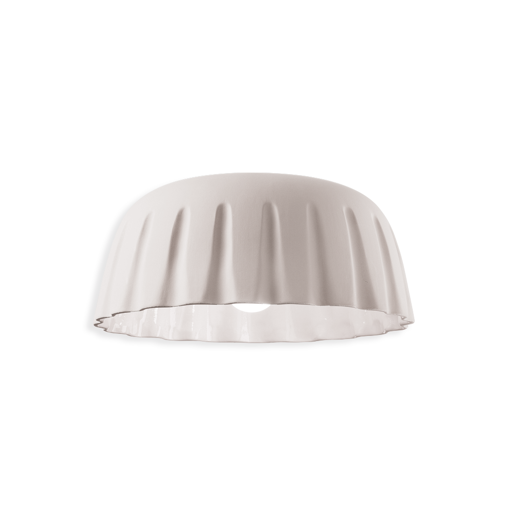 Ferroluce Stropní svítidlo MADAME GRES, ∅ 40 cm, v. 17 cm, 1xE27 Barva: Bílá