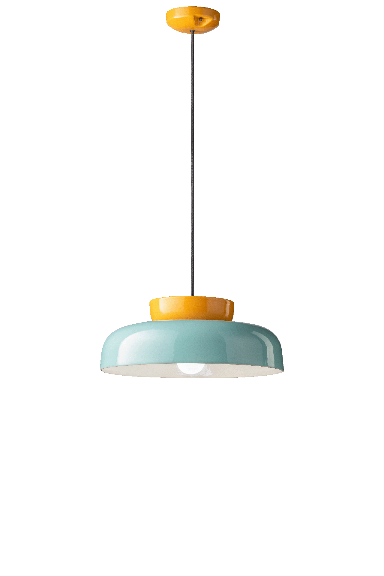Ferroluce Závěsné svítidlo MARACANA', ∅ 37 cm, v. 15 cm, 1xE27 Barva: Modro-žlutá
