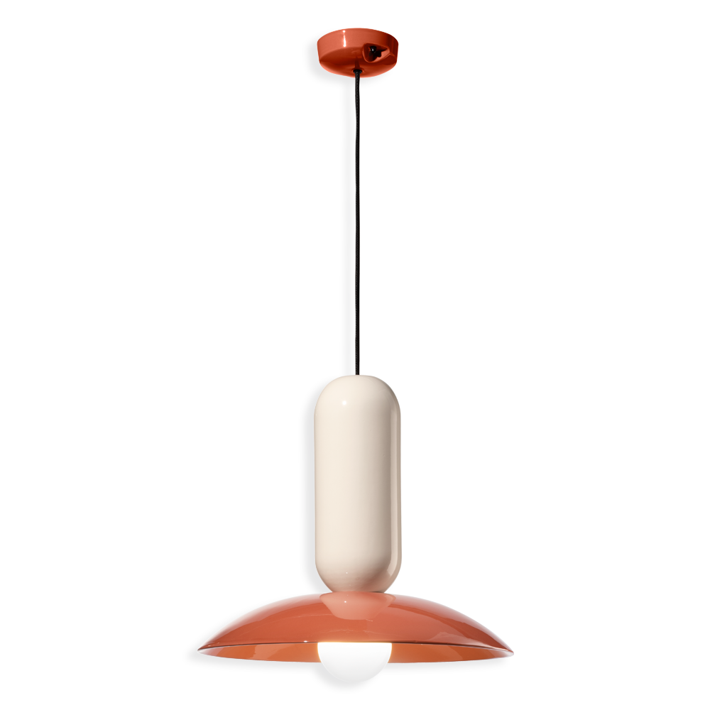 Ferroluce Závěsné svítidlo PAU, ∅ 40 cm, 1xE27 Barva stínidla: Oranžová