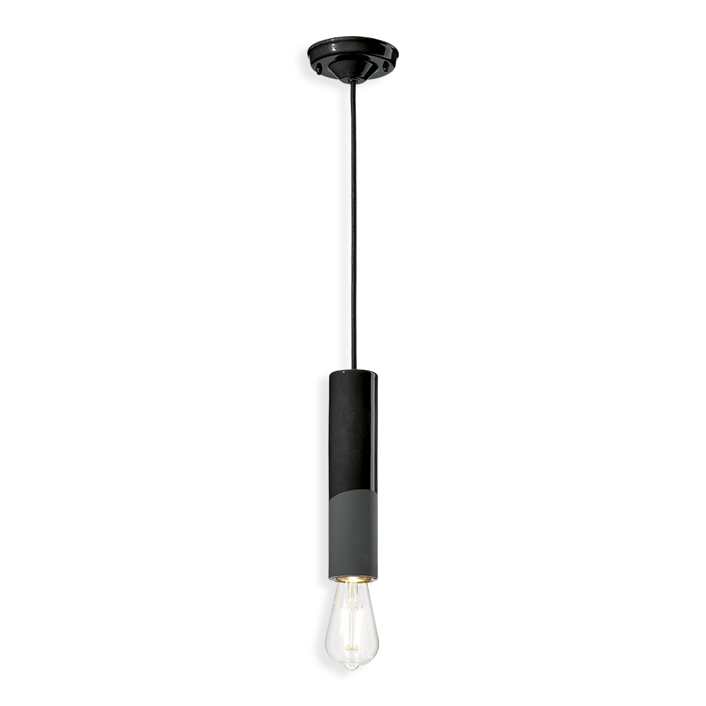 Ferroluce Závěsné svítidlo PL, v. 25 cm, 1xE27 Barva: Černá