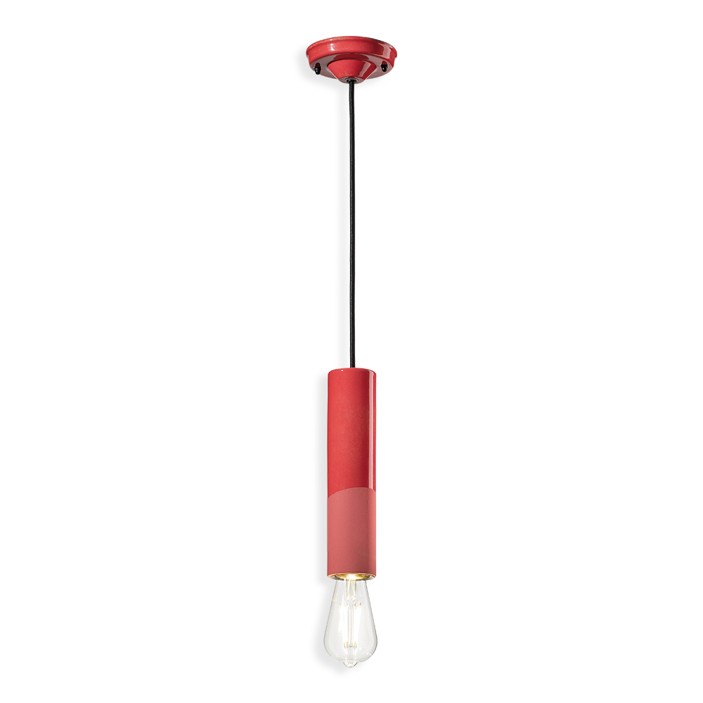 Ferroluce Závěsné svítidlo PL, v. 25 cm, 1xE27 Barva: Korálová červená