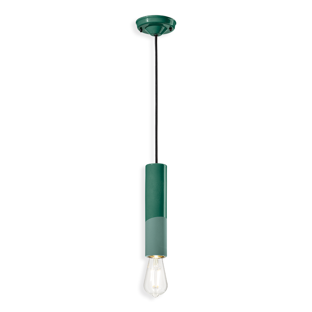 Ferroluce Závěsné svítidlo PL, v. 25 cm, 1xE27 Barva: Zelená
