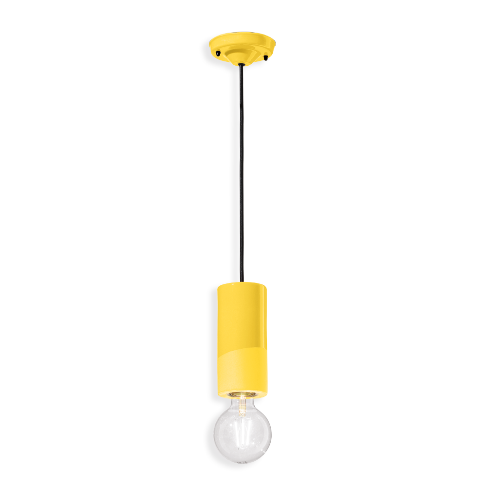 Ferroluce Závěsné svítidlo PL, v. 18 cm, 1xE27 Barva: Citronová žlutá