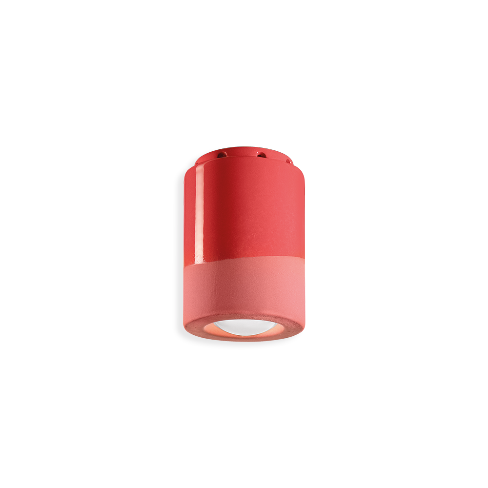 Ferroluce Stropní svítidlo PL, v. 12 cm, 1x E14 Barva: Korálová červená