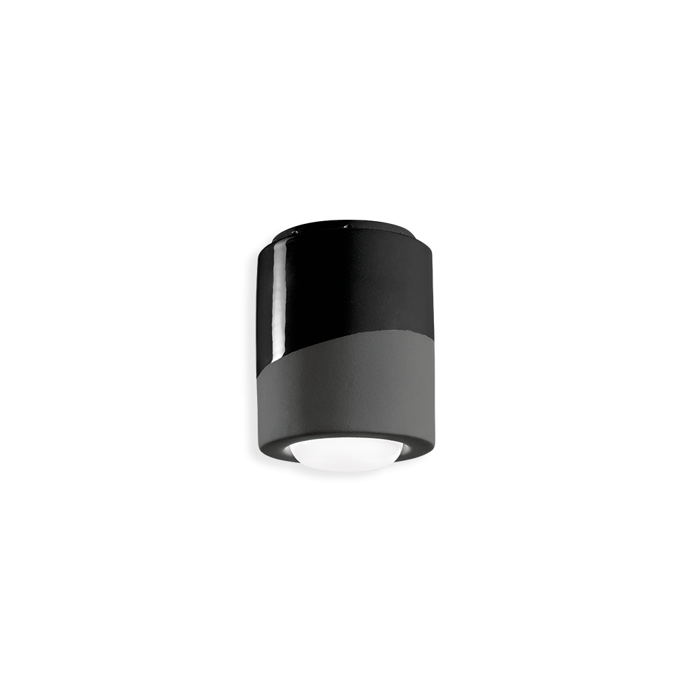 Ferroluce Stropní svítidlo PL, v. 14 cm, 1x E27 Barva: Černá