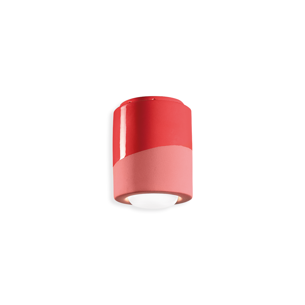 Ferroluce Stropní svítidlo PL, v. 14 cm, 1x E27 Barva: Korálová červená