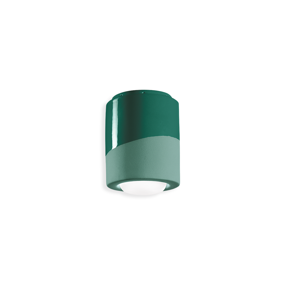 Ferroluce Stropní svítidlo PL, v. 14 cm, 1x E27 Barva: Zelená