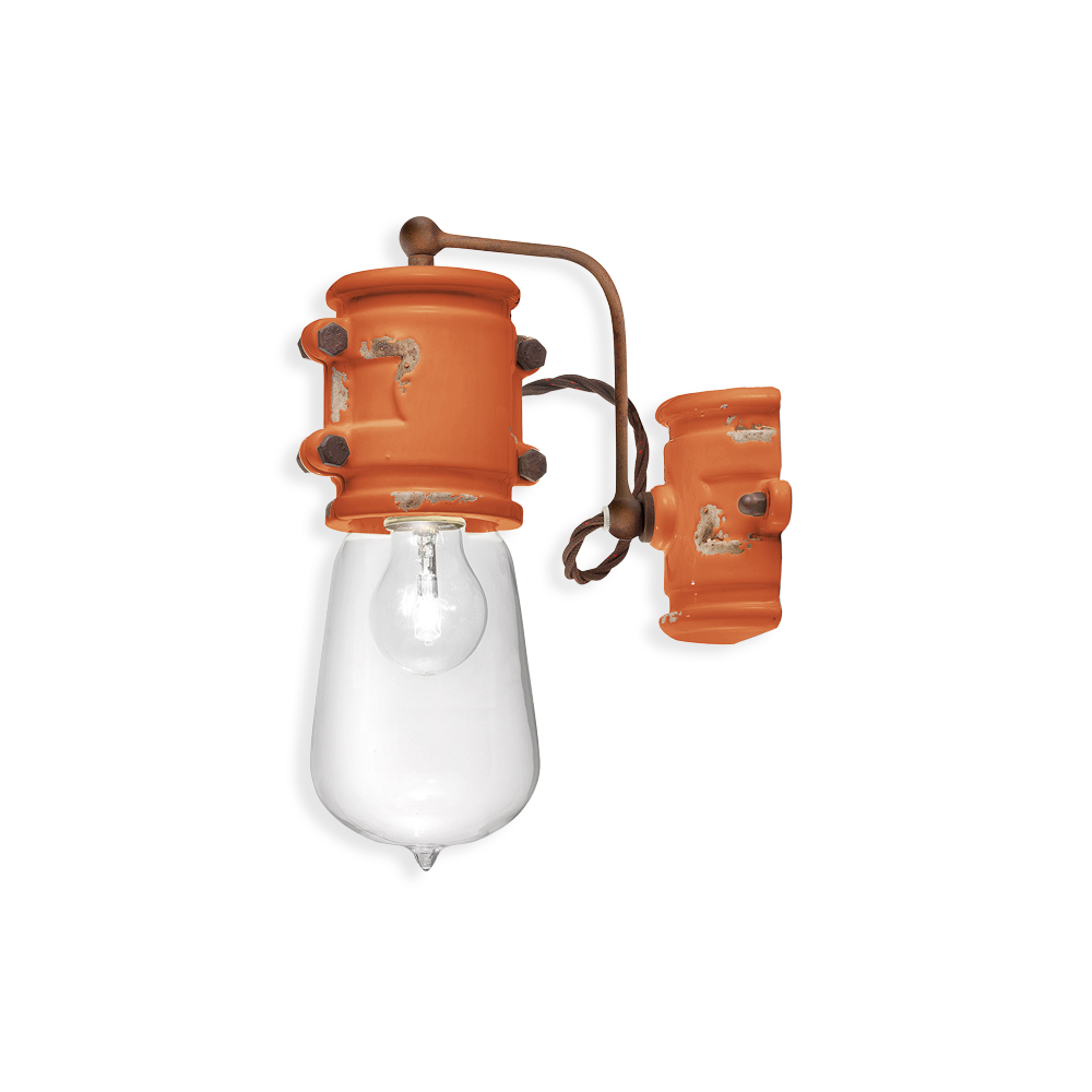 Ferroluce Nástěnné retro svítidlo URBAN, v. 30 cm, 1xE27 Barva: Oranžová