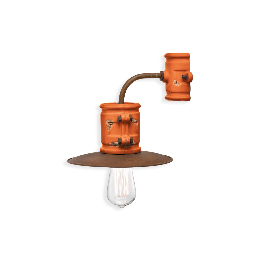 Ferroluce Nástěnné retro svítidlo URBAN, š. 28 cm, 1xE27 Barva: Oranžová