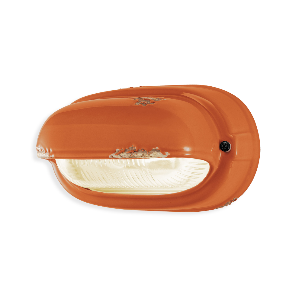 Levně Ferroluce Nástěnné retro svítidlo VINTAGE, š. 24 cm, 1xE27 Barva: Oranžová