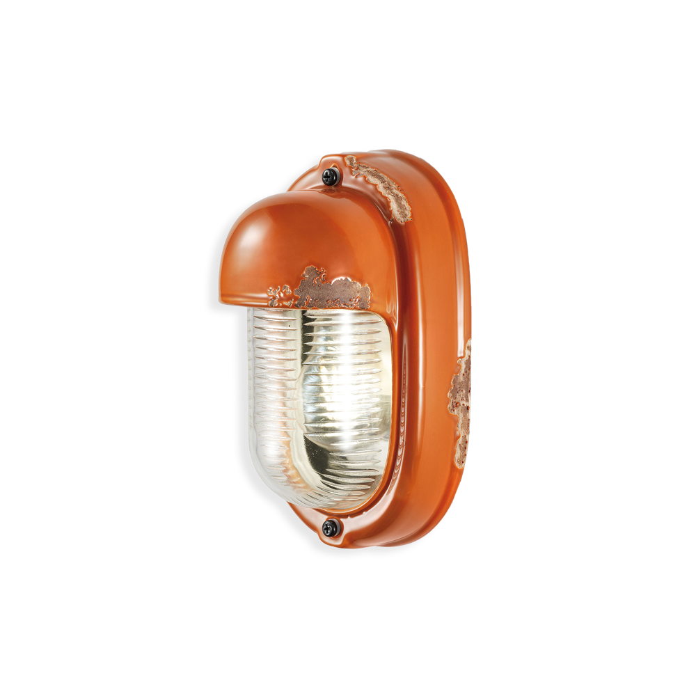 Levně Ferroluce Nástěnné retro svítidlo VINTAGE, v. 24 cm, 1xE27 Barva: Oranžová