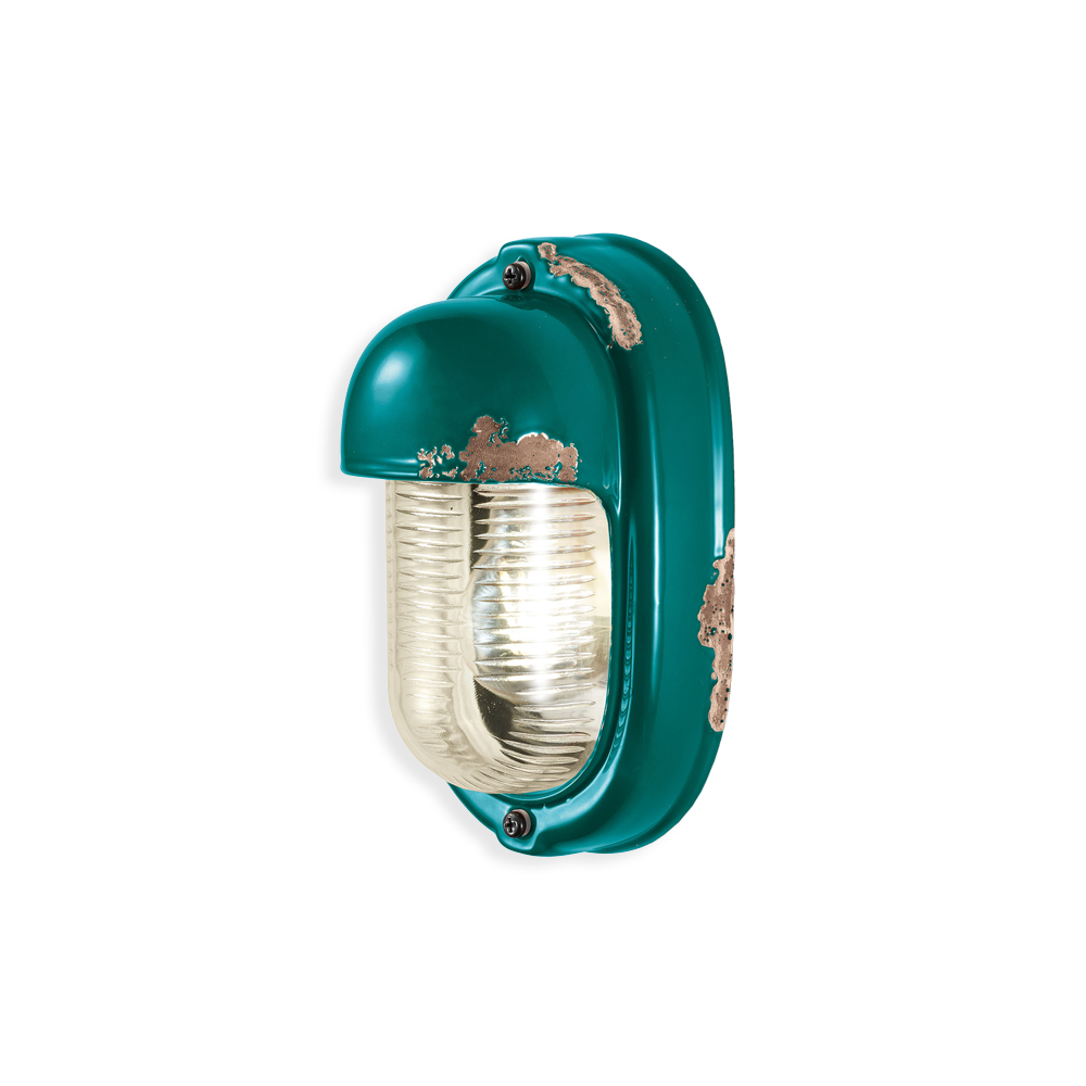 Levně Ferroluce Nástěnné retro svítidlo VINTAGE, v. 24 cm, 1xE27 Barva: Olivová zelená