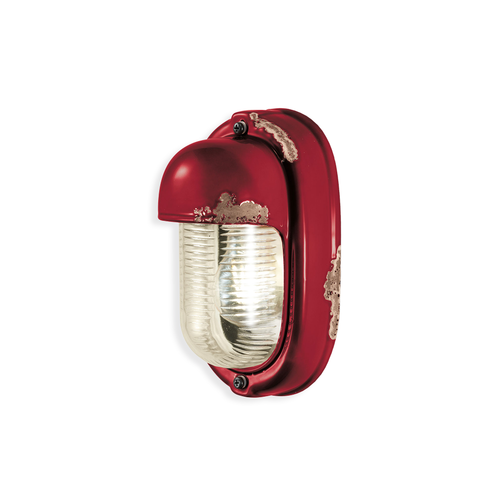 Levně Ferroluce Nástěnné retro svítidlo VINTAGE, v. 24 cm, 1xE27 Barva: Rudá červená