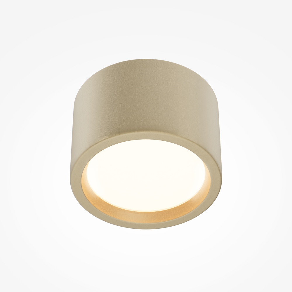 Levně Maytoni Moderní koupelnové stropní LED svítidlo HYDRA, 10W, pr. 10,5 cm, 3000K, IP44 Barva: Zlatá
