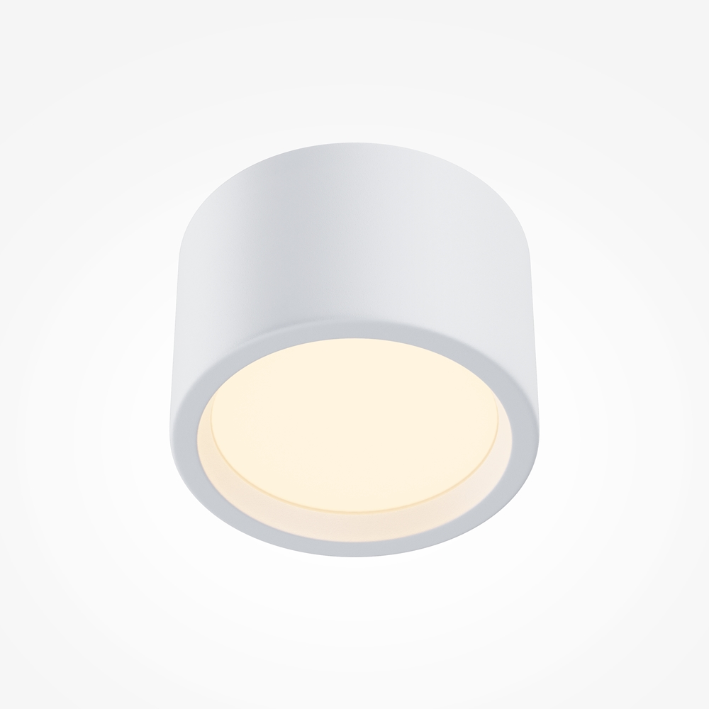 Levně Maytoni Moderní koupelnové stropní LED svítidlo HYDRA, 10W, pr. 10,5 cm, 3000K, IP44 Barva: Bílá