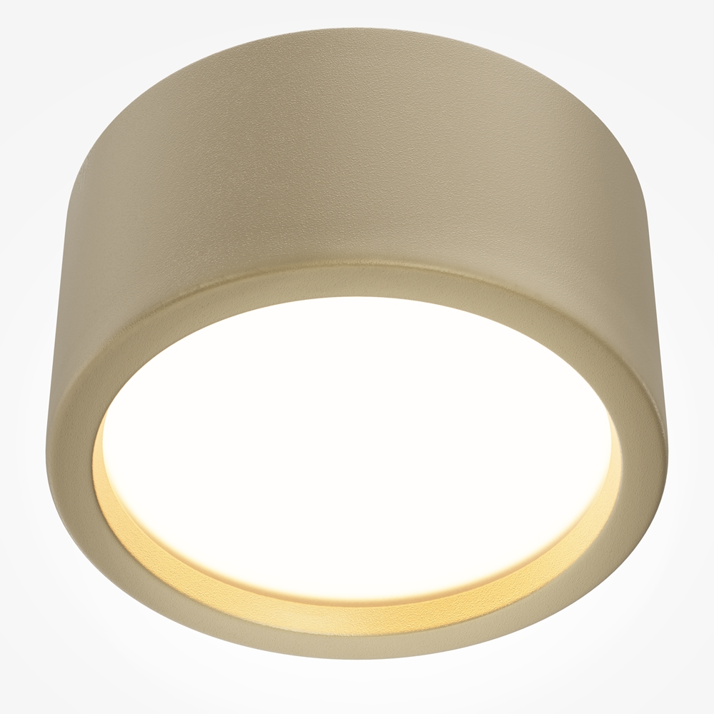 Levně Maytoni Moderní koupelnové stropní LED svítidlo HYDRA, 15W, v. 17,6 cm, 3000K, IP44 Barva: Zlatá