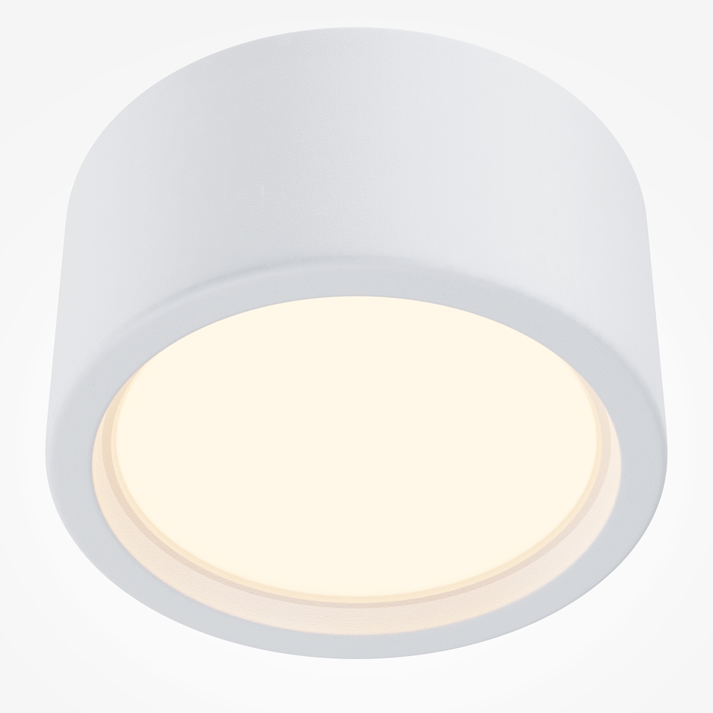 Levně Maytoni Moderní koupelnové stropní LED svítidlo HYDRA, 15W, v. 17,6 cm, 3000K, IP44 Barva: Bílá