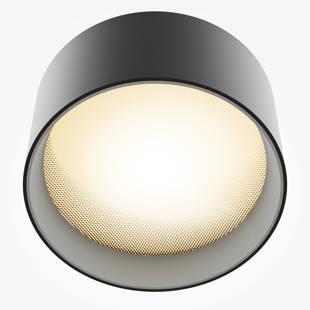 Levně Maytoni Moderní stropní LED svítidlo VEGA, 15W, v. 7 cm, 3000K Barva: Černá