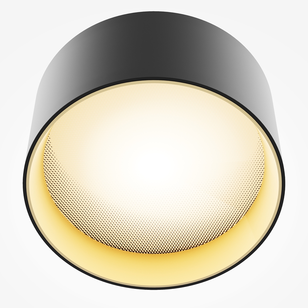 Levně Maytoni Moderní stropní LED svítidlo VEGA, 15W, v. 7 cm, 3000K Barva: Černo/zlatá