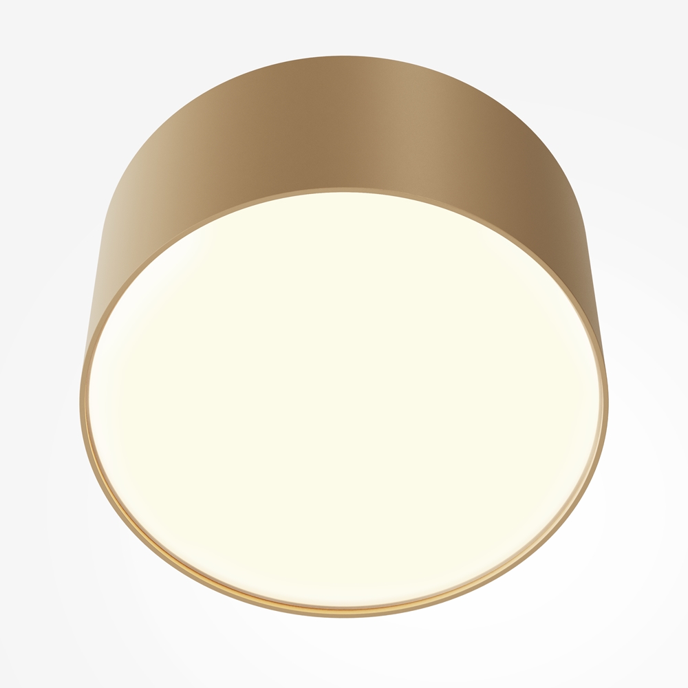 Levně Maytoni Stropní LED svítidlo ZON, 12W, ⌀ 12 cm Barva: Zlatá