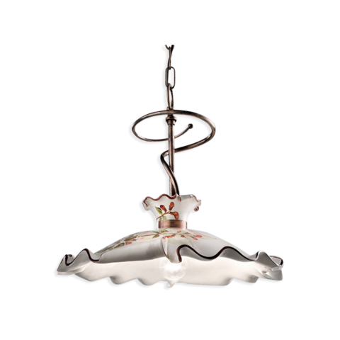 Levně Ferroluce Závěsné vintage svítidlo MILANO, v. 44 cm, ∅ 43 cm, 1xE27