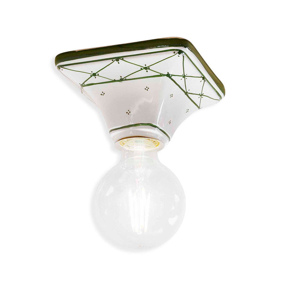 Levně Ferroluce Stropní vintage svítidlo TRIESTE d. 15 cm, 1xE27