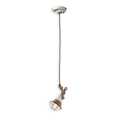 Ferroluce Závěsné retro svítidlo LOFT, v. 19 cm, 1xE14