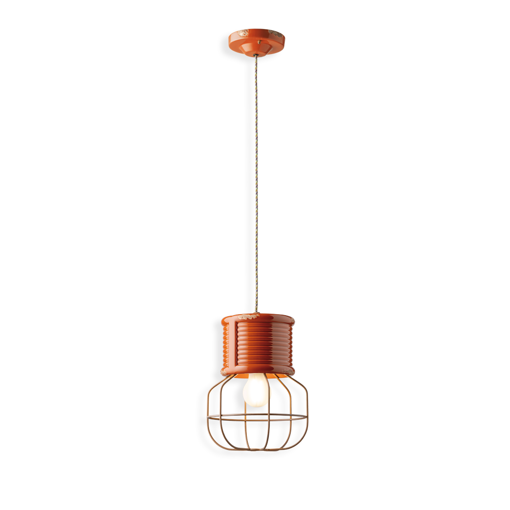Ferroluce Závěsné retro svítidlo INDUSTRIAL, Ø 21 cm, 1xE27